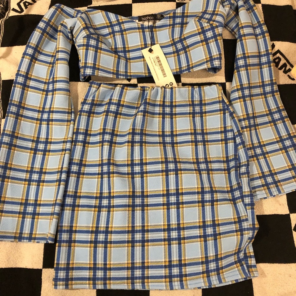plaid co-ord set